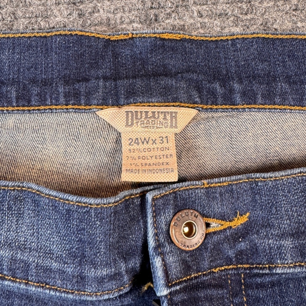 Duluth Trading‎ Co Womens 24W x 31 Inseam Blue Denim Bootcut Jeans